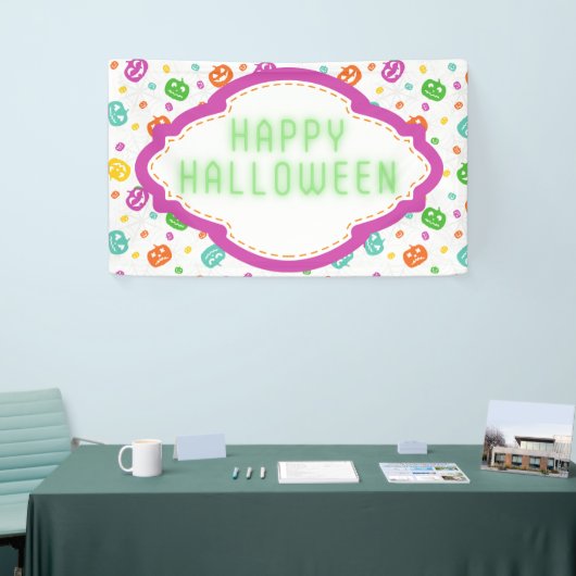 Multicolor Pumpkins Halloween-Muster Banner (Messeveranstaltung)