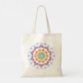Multicolor Rainbow Mandala Muster Tragetasche (Rückseite)