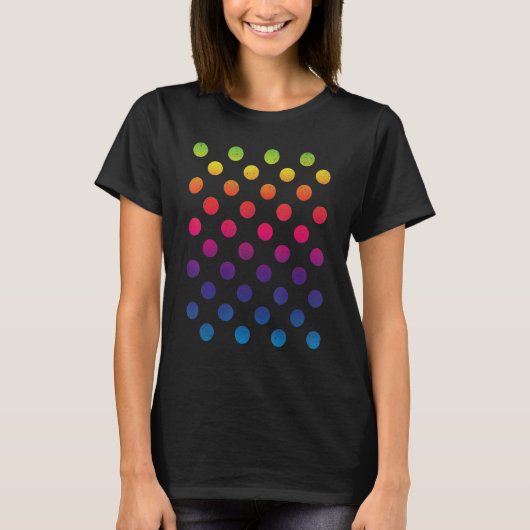 Multicolor Rainbow Polka Dot International Dot Day T-Shirt (Vorderseite)