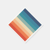 Multicolor Rainbow Stripte Papierserviette (Ecke)