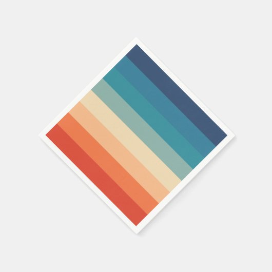 Multicolor Rainbow Stripte Papierserviette (Ecke)