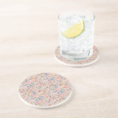 Multicolor Rainbow Terrazzo-Muster Getränkeuntersetzer (Seite)
