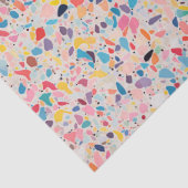 Multicolor Rainbow Terrazzo-Muster Seidenpapier (Detail)