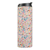 Multicolor Rainbow Terrazzo-Muster Thermosbecher (Nach links gedreht)