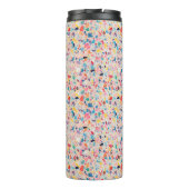 Multicolor Rainbow Terrazzo-Muster Thermosbecher (Rückseite)