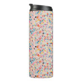 Multicolor Rainbow Terrazzo-Muster Thermosbecher (Nach rechts gedreht)