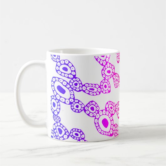 Multicolor Random Abstract Circle Blob Shapes Kaffeetasse (Links)