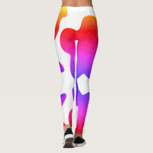 Multicolor Regenbogen Design Tierstil-Ort Leggings
