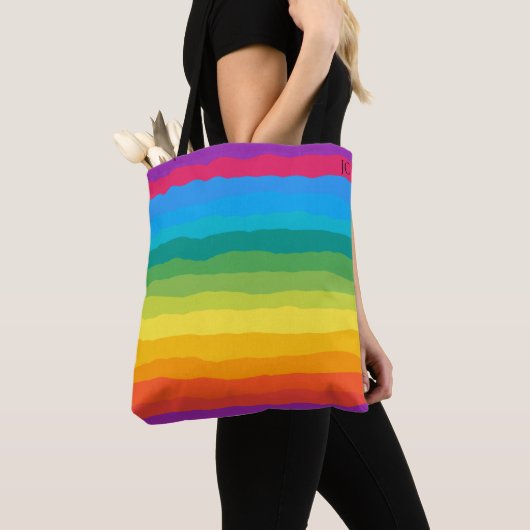 Multicolor Regenbogen Wiggly Stripes Tasche (Von Nahem)