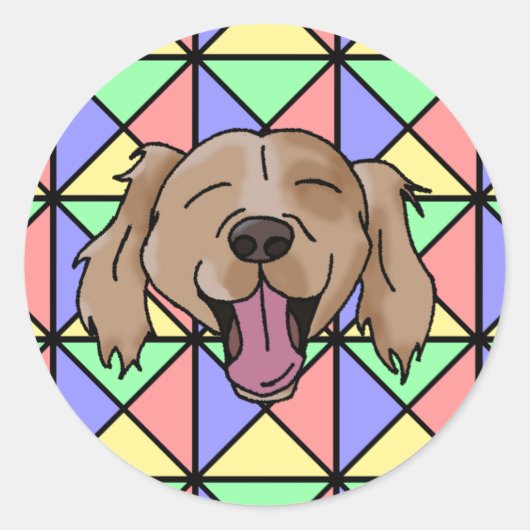 Multicolor Retriever Sticker (Vorderseite)
