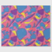 Multicolor Retro Neon Geschenkpapier (Flach)