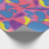 Multicolor Retro Neon Geschenkpapier (Ecke)