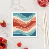 Multicolor-Retro-Wellen Serviette (Beispiel)