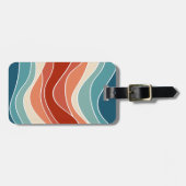 Multicolor-Retrowellen Gepäckanhänger (Vorderseite horizontal)