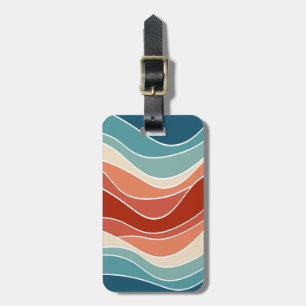 Multicolor-Retrowellen Gepäckanhänger