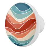 Multicolor-Retrowellen Keramikknauf (Rechts)