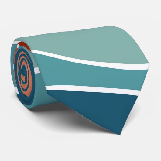 Multicolor-Retrowellen Krawatte (Gerollt)