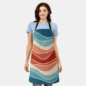 Multicolor-Retrowellen Schürze (Getragen)