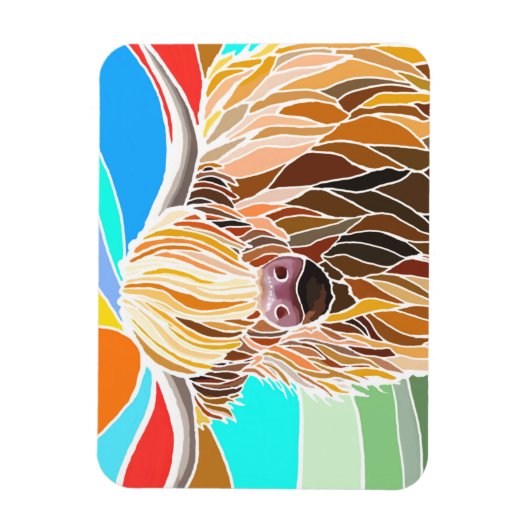 Multicolor-Riesenkuh Magnet (Vertikal)