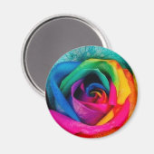 Multicolor-Rose Magnet (Vorderseite/Rückseite)