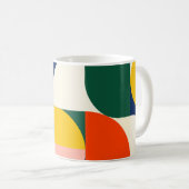 Multicolor Rounded Geometric Composition Kaffeetasse (VorderseiteRechts)