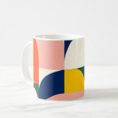 Multicolor Rounded Geometric Composition Kaffeetasse (Vorderseite Links)