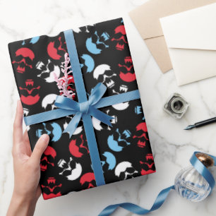 Multicolor-Schädelmuster Geschenkpapier