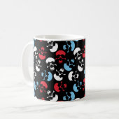 Multicolor-Schädelmuster Kaffeetasse (Vorderseite Links)