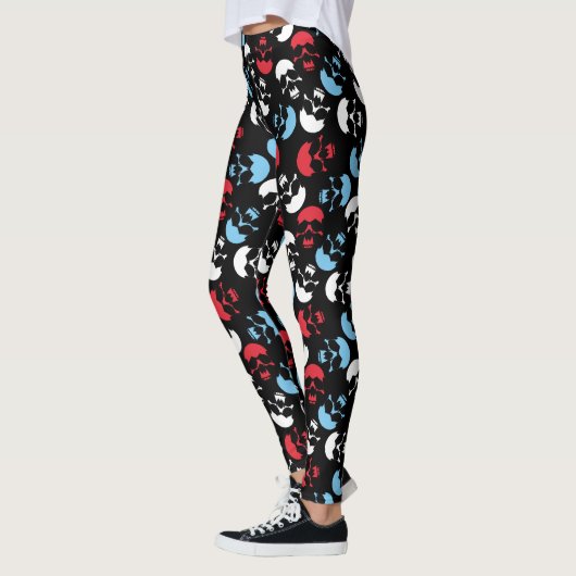Multicolor-Schädelmuster Leggings (Links)