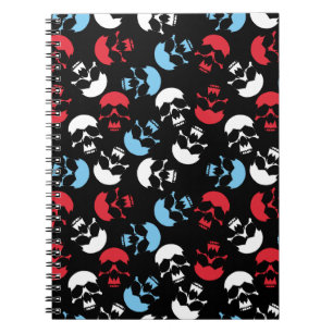 Multicolor-Schädelmuster Notizblock