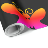 Multicolor-Schmetterling-Muster Geschenkpapier (Rolleneckpunkt)