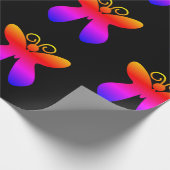 Multicolor-Schmetterling-Muster Geschenkpapier (Ecke)