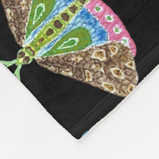 Multicolor-Schmetterlinge: Helles, nahtloses Muste Fleecedecke (Ecke)