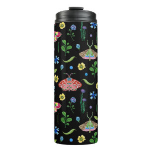 Multicolor-Schmetterlinge: Helles, nahtloses Muste Thermosbecher