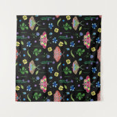 Multicolor-Schmetterlinge: Helles, nahtloses Muste Wandteppich (Vorderseite (Horizontal))