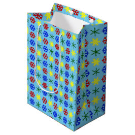 Multicolor-Schneeflocken Mittlere Geschenktüte