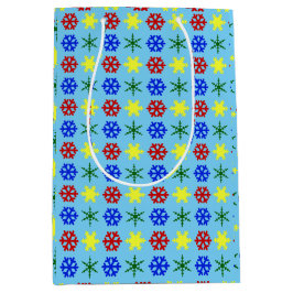 Multicolor-Schneeflocken Mittlere Geschenktüte