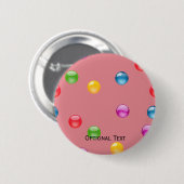 Multicolor Shiny Punkt Confetti DIY Hintergrund Button (Vorne & Hinten)