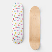 Multicolor Shiny Punkt Confetti DIY Hintergrund Skateboard (Vorderseite)