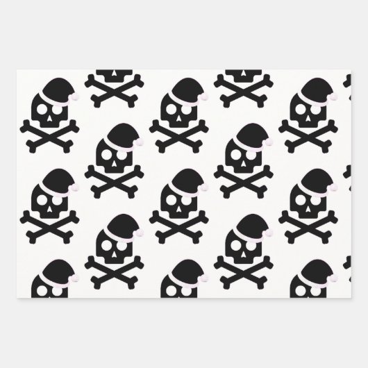 Multicolor Skull Wrapping Paper Geschenkpapier Set (Vorderseite 3)