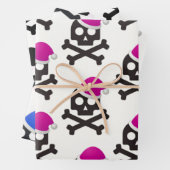Multicolor Skull Wrapping Paper Geschenkpapier Set (Beispiel)