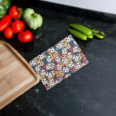 Multicolor Skulls-Muster Geschirrtuch