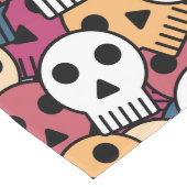 Multicolor Skulls-Muster Großer Tischläufer (Ecke)