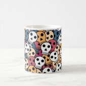 Multicolor Skulls-Muster Kaffeetasse (Mittel)