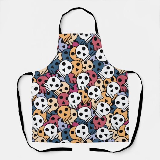Multicolor Skulls-Muster Schürze (Vorderseite)