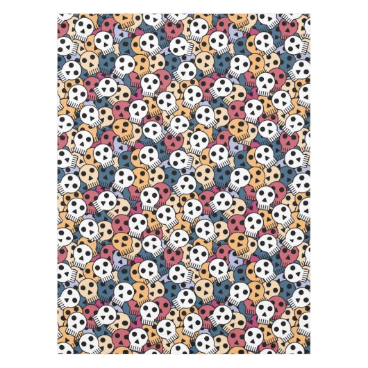 Multicolor Skulls-Muster Tischdecke (Vorderseite)