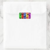 Multicolor Skydiving Emblem Runder Aufkleber (Tasche)