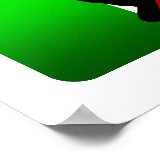 Multicolor-Snowboarding-Emblem Poster (Ecke)