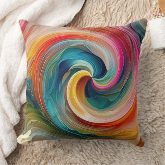 Multicolor Spiral Motion Kissen