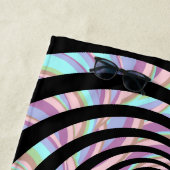 Multicolor-Spirals - schwarz bg Strandtuch (Beispiel)